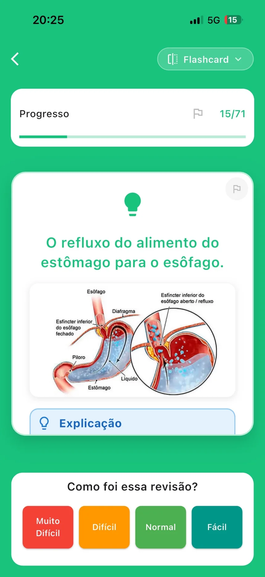 A resposta, com a explicação